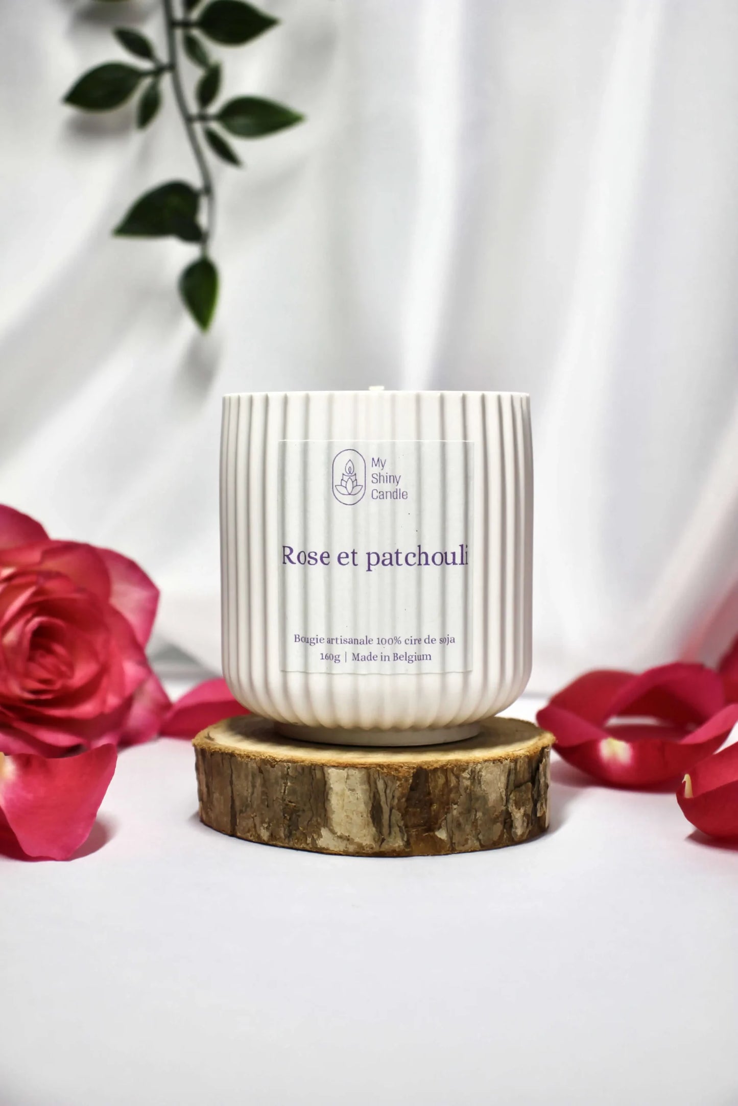 bougie rose et patchouli
